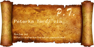 Peterka Terézia névjegykártya
